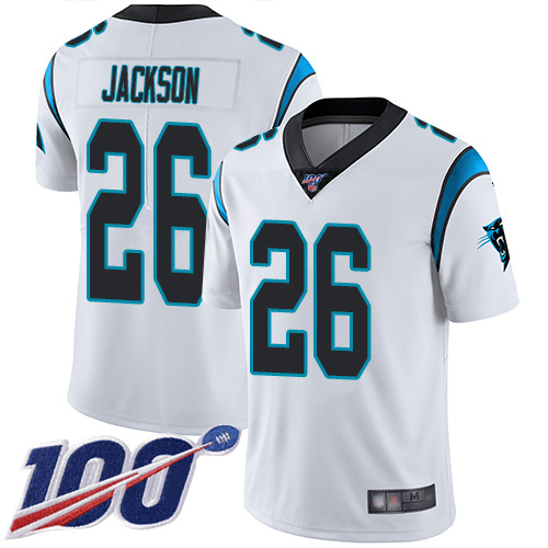 Carolina Panthers Limited White Youth Donte Jackson Road Jersey NFL Football #26 100th Season Vapor Untouchable->carolina panthers->NFL Jersey